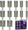 12PCS Fraises Diamantée, 116 Grains Mèche Meulage Diamant, Accessoires Rotary Tool avec Tige de 3mm Pour le Verre, Les Pierres Précieuses, Pe Jade, Le Polissage des Détails, La Gravure