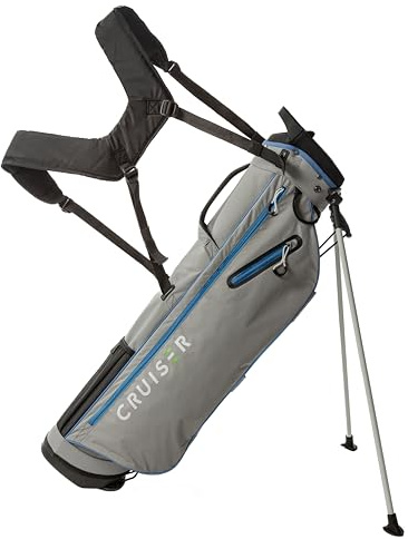 CRUISER GOLF (CR-Lite) Sac de Golf avec Support, Ultra Léger Sac Trepied Golf - 1,5kg, Double Bandoulière (Gris Bleu Nouveau)