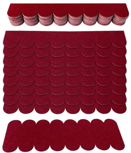 Dachschindeln für Vogelhaus Dachpappe für Vogelhaus mini Dachschindeln 32pcs Dachpappe Selbstklebend für Nistkasten Hasenstall Insektenhotel (Rot)