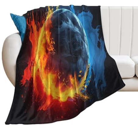 Ultra-Soft Micro Fleece Blanket Super Soft Plush Throw Blanket Pucks and Fire Lightweight Flannel Blanket for Living Room Warm Cozy Blanket for Sofa Couch Decor 60x80