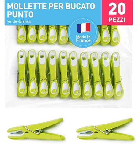 culiclean klädnypor utan avtryck, stabila, i Eco Dot-design, 20 st. klädnypor, gröna, eco green, robusta klämmor, Soft Grip Clip Clothes Pegs, UV-beständiga klämmor för upphängning av tvätt, strumpor