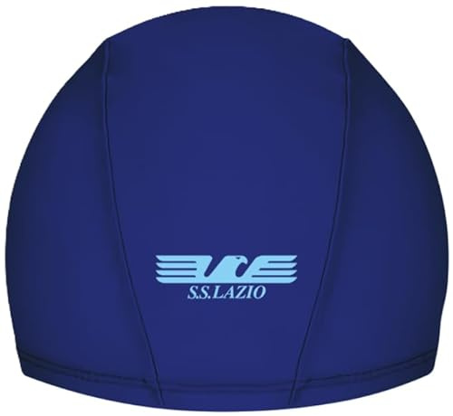 Only4fan S.r.l. SS Lazio - Gorro de natación de Licra, para Adultos y niños, Producto Oficial, Color Azul