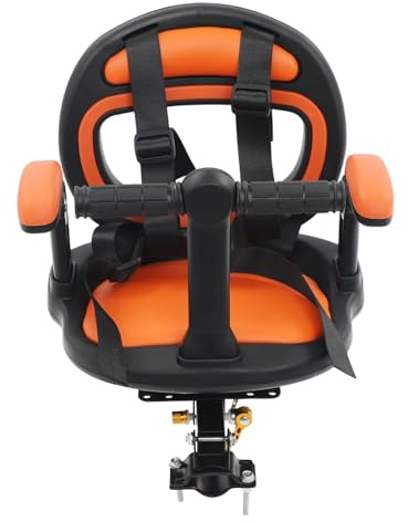 Universal Front Child Bike Seat, Quick Release Easy Install on Mountain Bikes, 40kg Capacity Toddler Bicycle Seat - Front Bicycle Seat for Children with 5-Point Safety Harness, Foldable Armrests