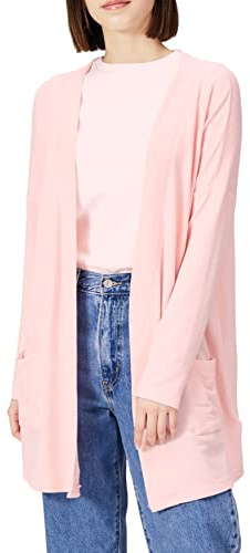 Amazon Essentials Cardigan Ultraléger Ouvert sur le Devant, Coupe Décontractée Femme, Rose Clair, XXL