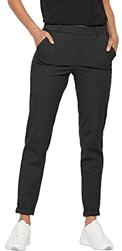 VERO MODA Damen Hose 10225280 Dark Grey Melange S-30
