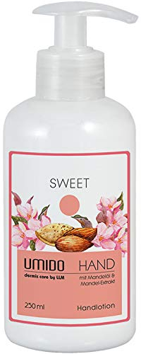 UMIDO Hand-Lotion Spender 250 ml Mandelöl & Mandel-Extrakt | ohne Parabene | Handcreme | Creme | Pflegecreme | Lotion | Hautpflege | Hand-Pflege