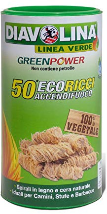 DIAVOLINA ACCENDIFUOCO ECORICCI BARATTTOLO DA 50 SPIRALI