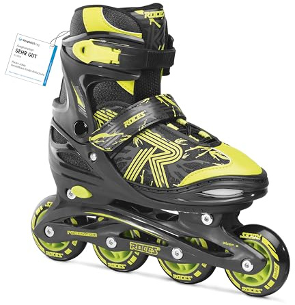 ROCES Jokey 3.0 Pattini In Linea Black-Lime 34