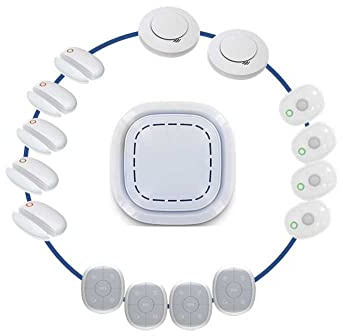 Lifebox, Kit de Alarma para casa inalámbrico Conectado 3 en 1, Seguridad doméstica Daaf, Sistema de Seguridad, Color Blanco