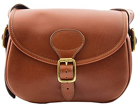 House of Luggage Echtes Leder Munition Patronentasche 90 Kapazität Schießtasche HLG314 Hellbraun