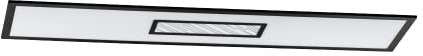EGLO LED Deckenleuchte Bordonara, dimmbare Deckenlampe mit Fernbedienung, rechteckige Deckenbeleuchtung aus Metall in Schwarz und Kunststoff in Weiß, warmweiß-kaltweiß, RGB, 120x30 cm