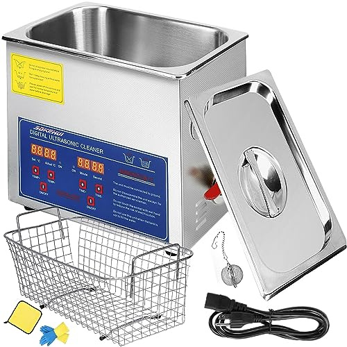 15L Ultrasonic Cleaner with Heater and Timer, 360W Stainless Steel Ultrasonic Cleaning Machine, Professional Ultrasonic Parts Cleaner Ultrasound Cleaning Machine for Lab Tools Auto Parts