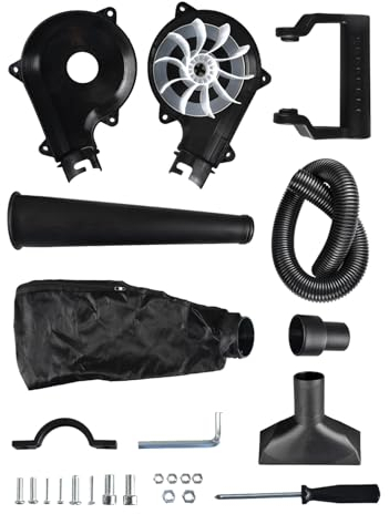 Amoladora Angular a Soplador Juego Adaptador, Doble Propósito, Soplo de Succión, Fuerte Poder del Viento, 2 en 1 Multi Funcional Amoladora Angular con Mango para Jardín Garaje Coche Carpintería