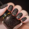 Auroras Shining Nail Polish - Magnet Glitter, Long Lasting & Quick Dry, No Cure Nail Paint for Manicure at Home (Dark Brown)