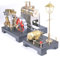 ControlCraze Weihnachtsgeschenke für Kinder,2 in1 SE-01 Beam Steam Engine Modell mit Horizontal Kessel，Dampfmaschine Bausatz mit Horizontaler Kessel und Lampen-Szenen-Bausatz(84 Stück)
