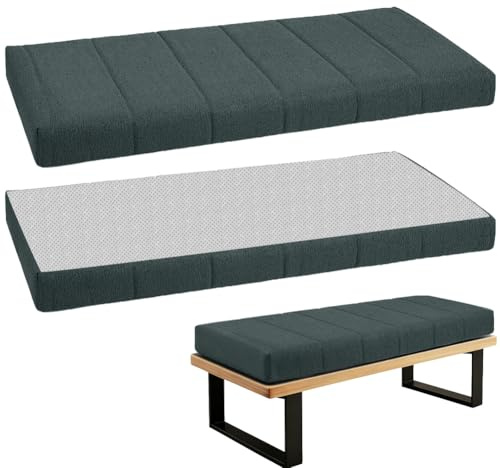 WLXFF Coussins de Banc en Velours Teddy pour mobilier d'intérieur, Coussin de Banc de Meubles D'intérieur Coussin de Siège Fenêtre avec Fond Antidérapant, pour Meubles,Dark Gray,140x40cm