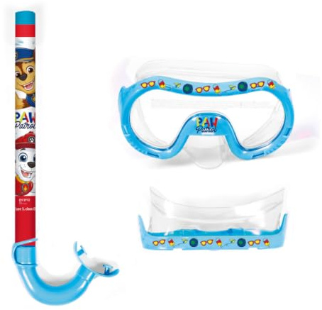 Arditex Set de Snorkel Patrulla Canina para Niños +3 Años, Gafas de Buceo Ajustables con Tubo, Máscara Antivaho Infantil para Playa Piscina y Aire Libre, Regalo Verano y Viaje