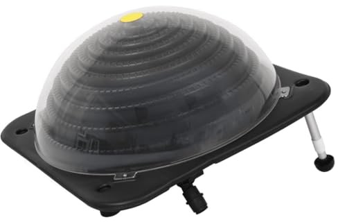Mangloder solkula pooluppvärmning 2 st. av HDPE och aluminium 75 x 75 x 36 cm, 2 m slang, för pool, bubbelpool, spa, trädgård, utomhus, uppvärmning av vatten