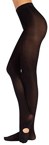 CALZITALY COLLANT FEMME CONVERTIBLES POUR LA DANSE | COLLANT CONVERTIBLES POUR LE BALLET | 80 DEN | ROSE | TAILLES: S | M | L | FABRIQUÉ EN ITALIE | (S, Noir)