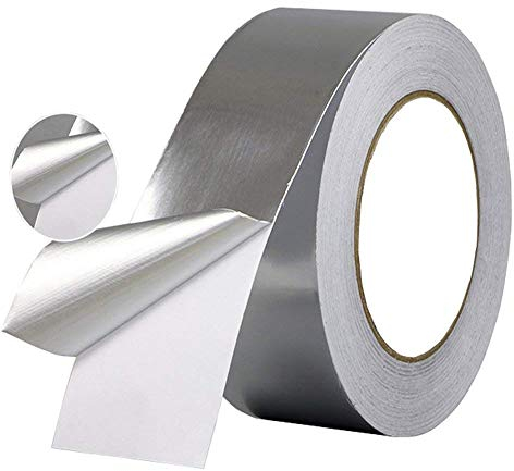 Aluband Cinta térmica de aluminio resistente al calor y agua, aislamiento térmico 30mm x 30m (1 rollo, plata)