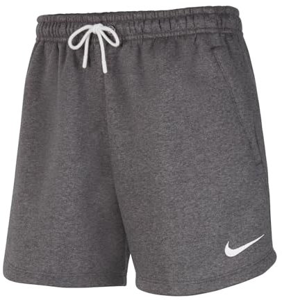 Nike Damen W Nk Flc Park20 Kz Shorts, Charcoal Heathr/White/White, M EU
