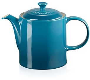 Le Creuset Grand Teapot, Stoneware, 1.3 litres, Serves 4 cups, Deep Teal, 80703136420003