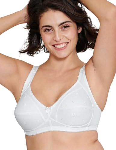 Naturana Women's Full Cup Non Wired Bra, White, 44B