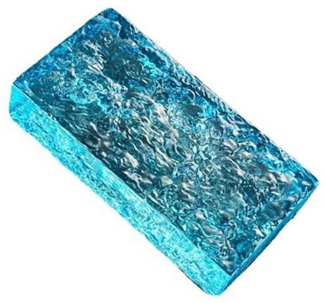 Brique de verre transparent brique de verre solide 1 pièce, Transmission de la lumière et protection de l'intimité, Décoration de la maison, peut être utilisé dans la maison (Couleur : Blue, Taille