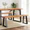 Willood Bank Baumkante 140 cm Massivholz Akazie