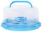 ZONJIE Cake Carrier with Handle, 3 Locking ClipsPortable, Round Cake Container for 10 Inch Cake, Two-Sided Tray Base, Cake Transporter Cake Holder with Lid for Take-out