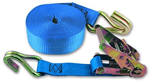 Chapuis - Sangle Polypropylène avec Tendeur à Cliquet et 2 Crochets Fermés - Tension Maximale d'Utilisation 200 kg - Largeur 35 mm - Longueur 5,5 m - Bleu