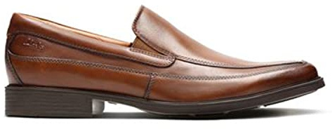 Clarks Tilden Free Mens Dark Tan Lea, 7.5