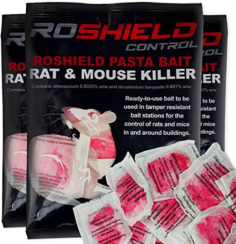 ROSHIELD 1kg Mouse & Rat Killer Pasta Poison Sachets - Strongest Available Online - Fast Rodent Control Home & Garden