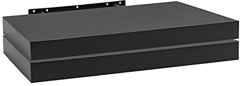 WOLTU Wandregal 2er Set, Regalbrett, freischwebend Schweberegal, CD DVD Wand Regal Wandboard für Büro, Wohnzimmer, Schlafzimmer, Küche, 80x22,9x3,8cm, Schwarz，RG9318sz-2