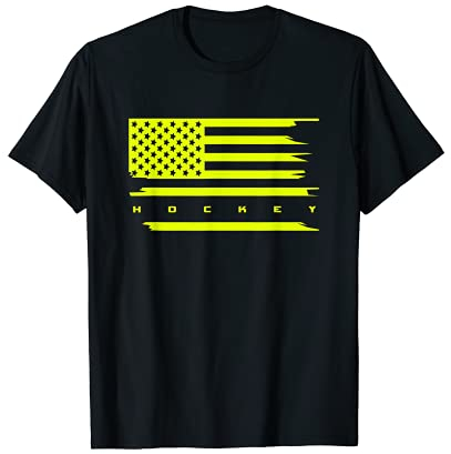 Hockeybekleidung mit amerikanischer Flagge T-Shirt