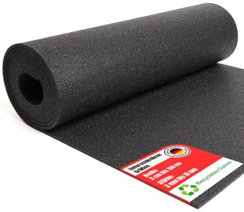 GMP Tapis de protection de bâtiment 6 mm x 150 cm x 2 m | Rouleau de tapis de terrasse | Construction de soubassement | Sous-structure en WPC, carrelage, lames | Différentes tailles | Granulés de