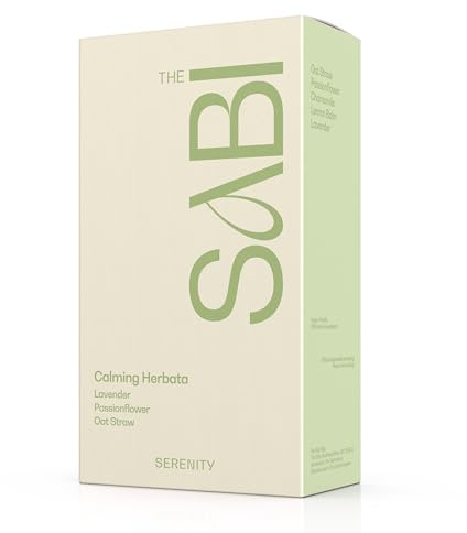 Calming & Sleep Herbal Infusion, 20 large teabags | All-Natural Relaxing Tea, Plastic-Free | Calm Tea Of Oat Straw, Lavender Tea, Chamomile Tea, Passionflower Lemon Balm | The SABI Calming Herbata