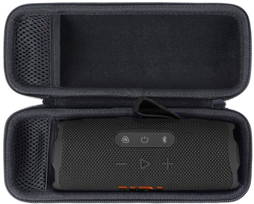 Lebakort Dur Étui Housse Cas Compatible avec JBL Flip 7/6 / 5/4 Enceinte Bluetooth Portable (Noir)