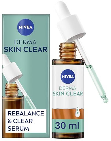 NIVEA Derma Skin Clear Serum (30ml), Specially-Formulated Skin Serum for A Clear and Balanced Complexion, Facial Serum Enriched with Niacinamide