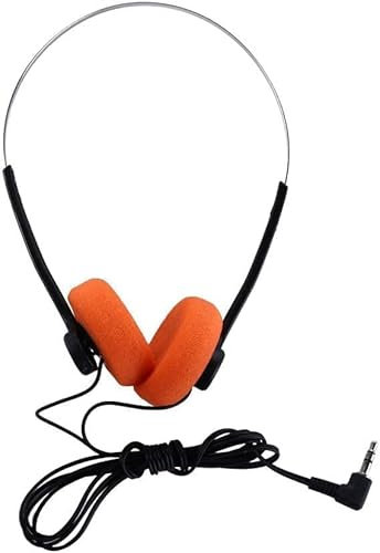 Ymhapp Casque audio rétro filaire avec arceau réglable Orange