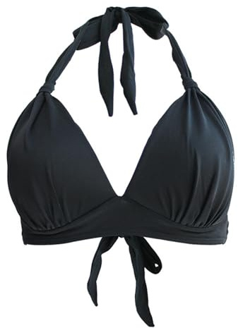 Women's Bikini Tops Push Up Halterneck Swimsuit Top V Neck Plus Size Padded Swim Bra Bathing Suit Adjustable Athletic Swimming Tops Swimwear Sexy Bathing Suit Bikini Cover Up Top for Beach Pool (XXXL)