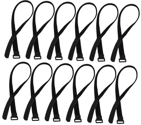 GARIOUANS 12 Pièces Sangles de Fixation Parasol Réglables et Réutilisables Sangles de Maintien Anti-Vent pour Parasols de Terrasse et Mobilier Extérieur Protection Renforcée Cas de Tempête