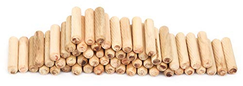 Generic Goupilles de Cheville en Bois cannelé de Haute qualité, Construction de Joints Solides en Hêtre, 100 Pièces, Artisanat, 1 Paquet de 6x40mm, 8x40mm et 10x50mm (10*50mm un paquet)