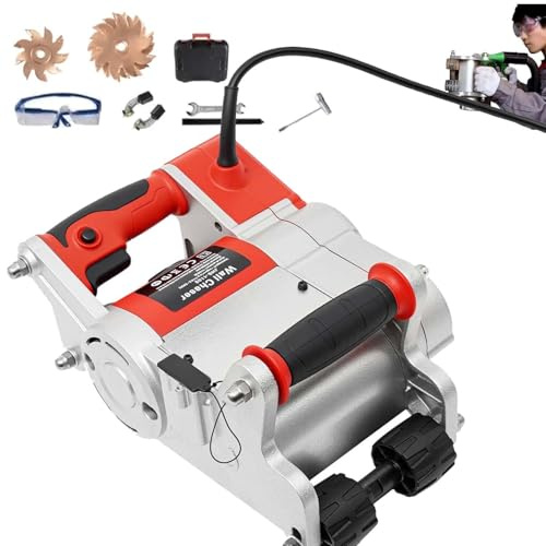 CUTANGELAR Scanalatrice Per Pareti Ad Alta Velocità Con Funzionamento A 2000 Giri/min, Offre Eccellenti Prestazioni Di Taglio Per Diversi Materiali Da Parete. La Macchina Per Il Taglio Di Muri(Red)