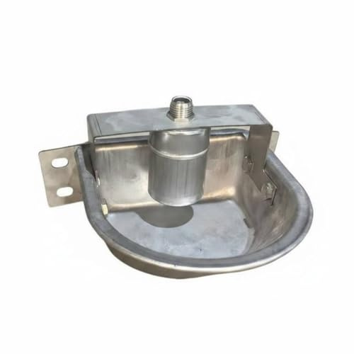 Gralara Abbeveratoio Automatico in Acciaio Inox, Livello Dell'acqua Regolabile, Vasca Abbeveratoio a Galleggiante Robusto e Durevole, per Allevatori, Suini, Bovin, Bacino A Ferro Di Cavallo