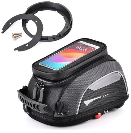 AHFCISJI Bolsa Maleta Moto para VOGE para Valico para 525DSX para 900DSX para 625DSX 525 Bolsa Tanque Equipaje Bolsas con Cierre Rápido Anillo Mochila Brida Impermeable(with Phone Bag)