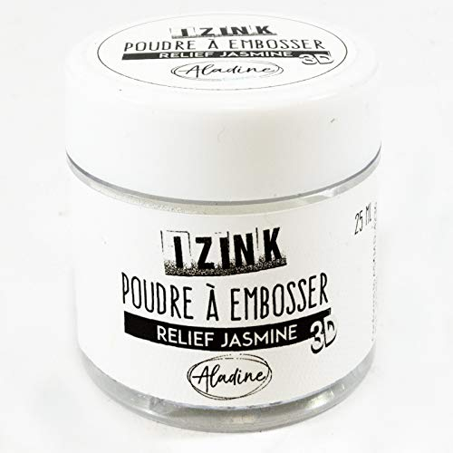 Aladine 10180 Embossing-Puder, 25 ml, Weiß Jasmin
