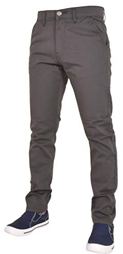 Enzo Herr chinos byxor slim fit jeans denim byxor bomull stretch dragkedja alla midjestorlekar & innerben 30, 32, 86 cm färger svart, blå, grå, vit, röd