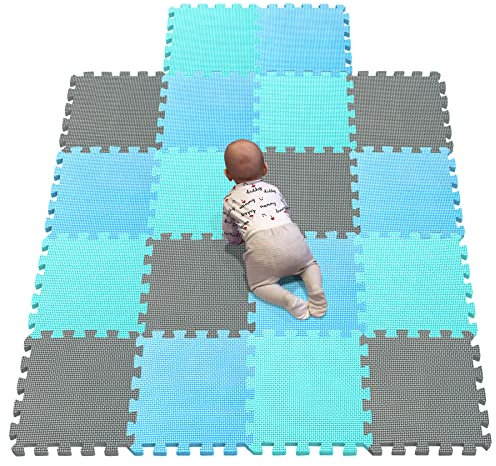 YIMINYUER® 18 Teilige (30cm×30cm×1cm Einzelstück), Puzzlematten Baby, Puzzlematte Spielmatte, Babys Puzzle Matten, Kinder Spielmatten R07R08R12G301018