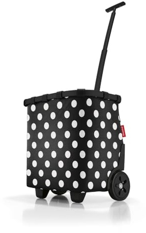 reisenthel carrycruiser Dots White - Chariot de Courses a roulettes, Manche téléscopique, 40L